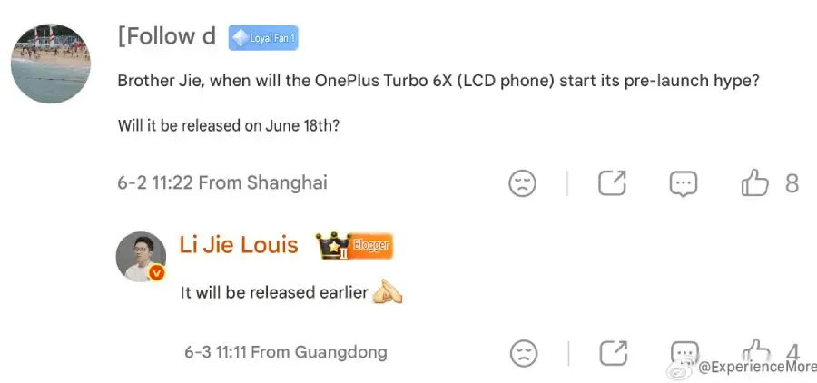 OnePlus Turbo 6X launches soon with 7000mAh battery and 50MP camera OnePlus Turbo 6X launch timeline leak