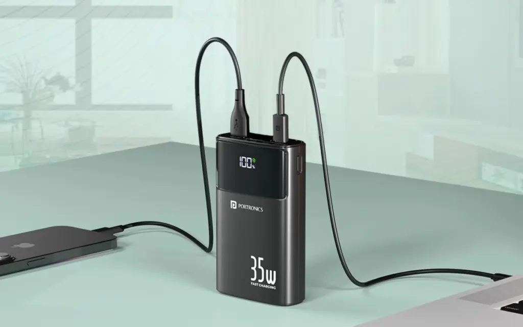Portronics Titan 35 Powers Up With Integrated Cables And 35W Fast Charge