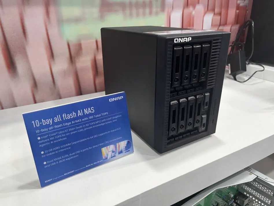 QNAP unveils compact NAS with extensive 2.5-inch drive support and E1.S SSD compatibility QNAP compact NAS system with multiple 2.5-inch drive bays and E1.S SSD support