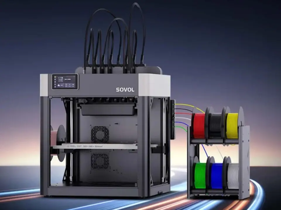 Sovol M1D 3D printer with dual active nozzles and swappable head system