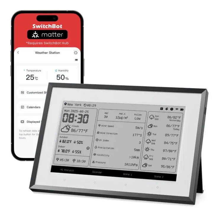 SwitchBot Weather Station smart home controller and e ink display