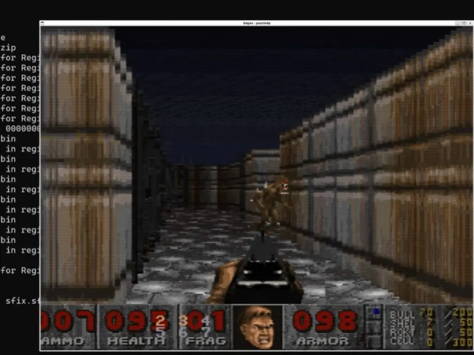 The classic DOOM game prototype running on Neo Geo AES hardware