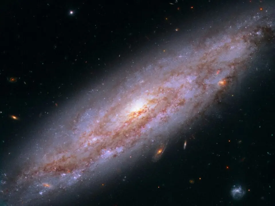 The Hubble Space Telescope image of spiral galaxy M88 with visible core and arms